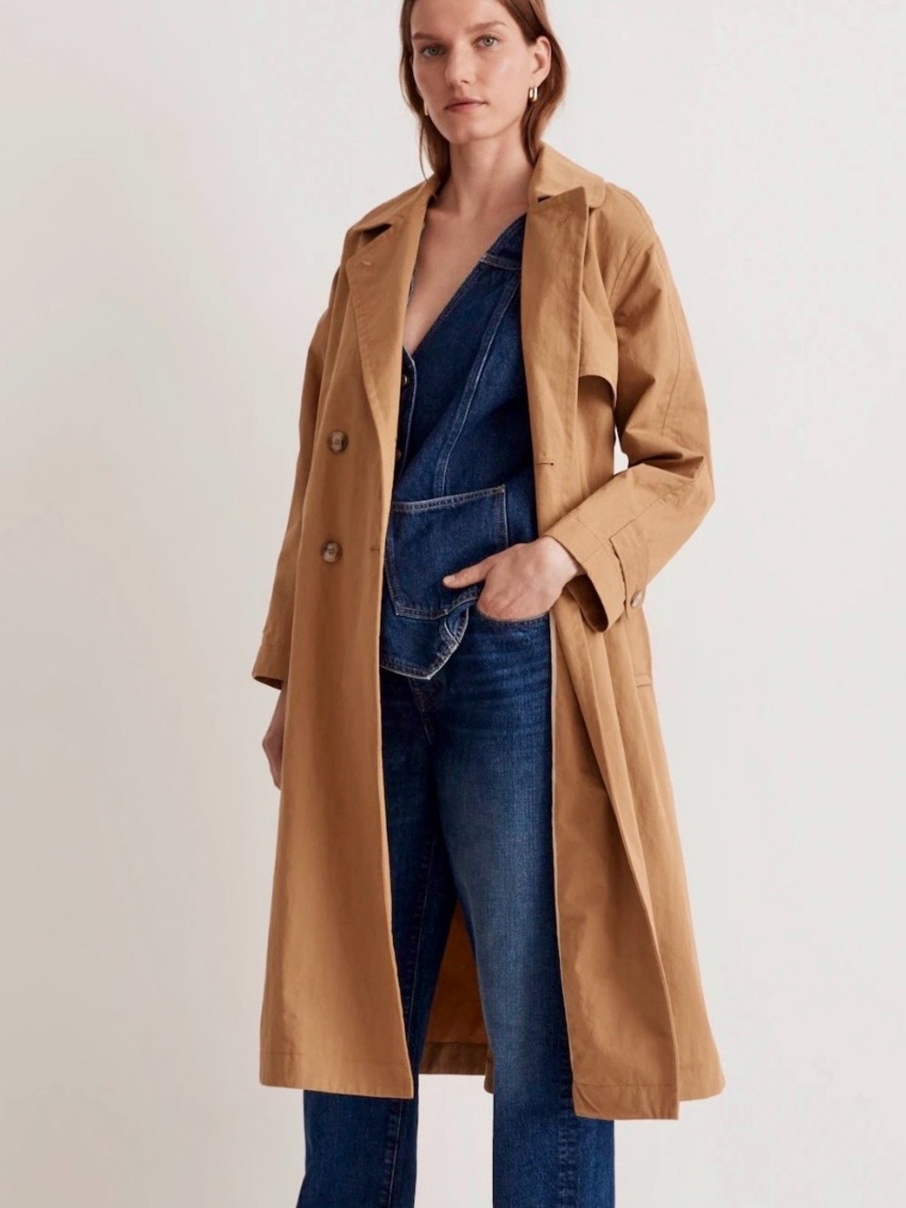 Madewell The Signature Trench Coat in Dark Khaki